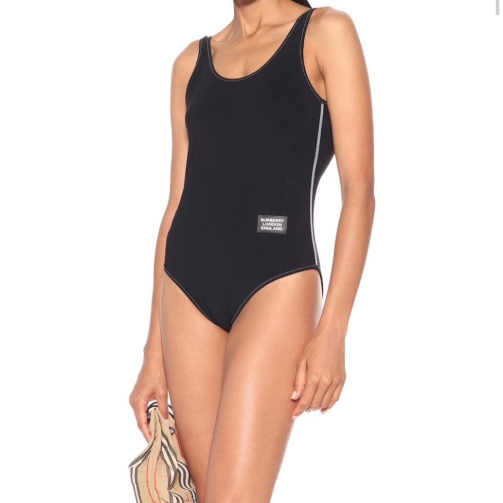 Burberry Cleddau Black One Piece Swimsuit Small